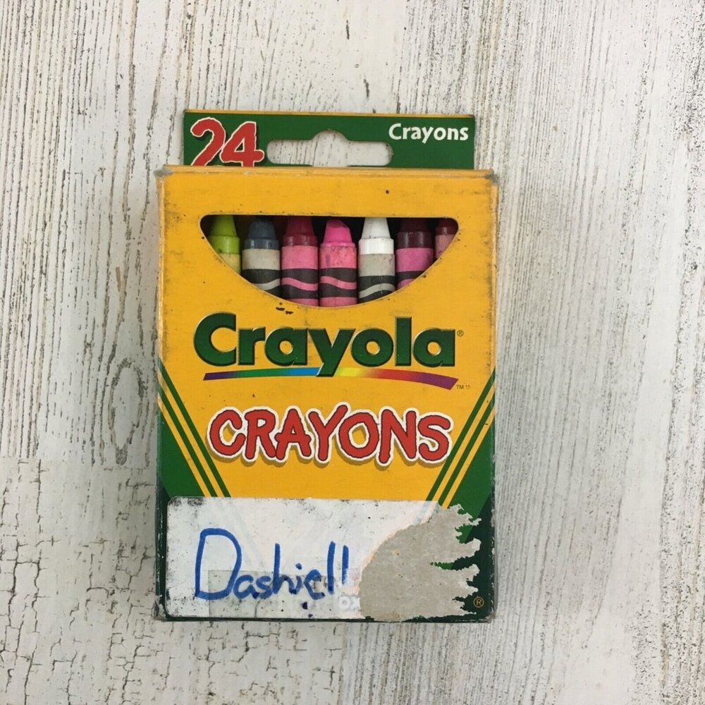 Vtg Crayola 24 Pack Crayons with Built-In Sharpener 1999 Made in USA